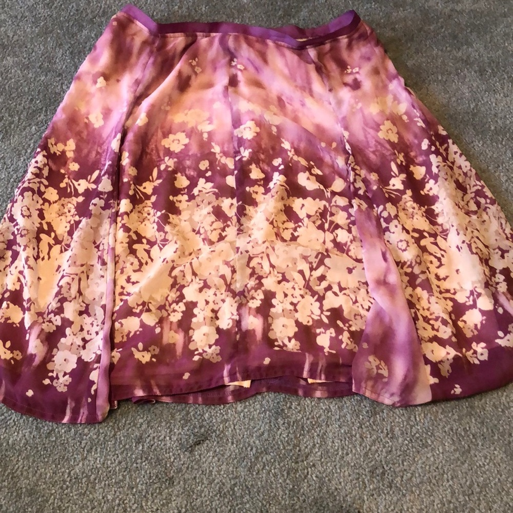 Lilac and cream skirt